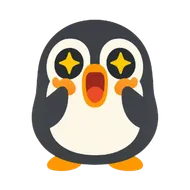 A cute, excited penguin mascot for PenguFit AI